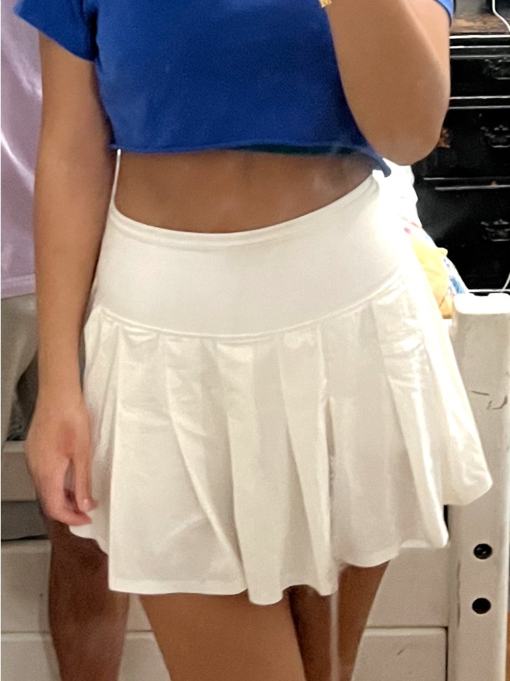 White Pleated Tennis Mini Skirt - Women’s Skirts